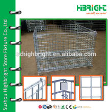 zinc plated wire metal folding container